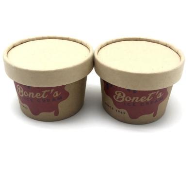 Κίνα High Quality Food Grade 100% Eco-Friendly Kraft Paper Ice Cream Cup 5oz(150ML) Yogurt Cup προς πώληση