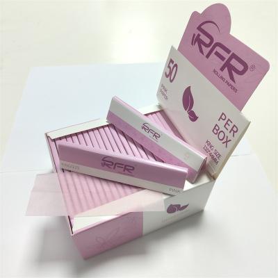 China Wholesale RFR Rolling Paper Slow Burning King Size Slim Pink Color Custom Rolling Paper For Smoking for sale