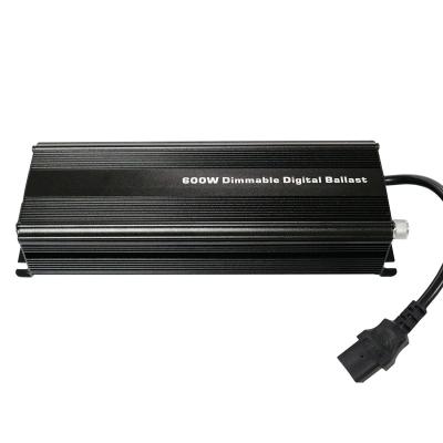 China Electronic HPS MH Digital No Ballast 600W/600W Fan Cooled QuietLine Digital Electronic Ballast Dimmable HPS MH 120/240V for sale