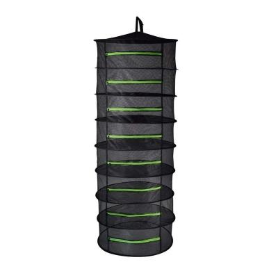 China New Easily Assembled Garden Herb Hanging Drying Rack Curing Dishes And Herb Zipper Fold Up Drying Net for sale