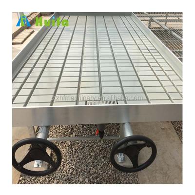 China Good Quality 2021 Hydroponic Greenhouse Flood Table And Growing Trays Rolling Bench For Sale for sale