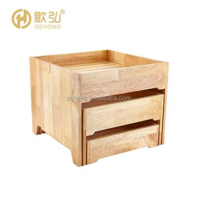 China Customized wooden LOGO Buffet Riser crate tablecraft display risers for sale