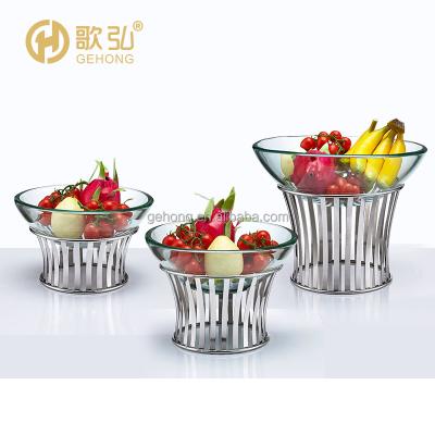 China Party/restaurant/home daily use and so on Evevation multi-function glass for commercial buffet stainless steel display afternoon tea snack stand for sale for sale