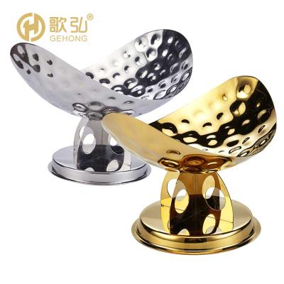 China Factory royal support customized hotel buffet design unique stainless steel gold food dish fruit dish for sale