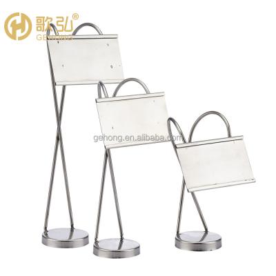 China Commercial Wholesale Table Number Rack Support OEM ODM Stainless Steel Table Sign for sale