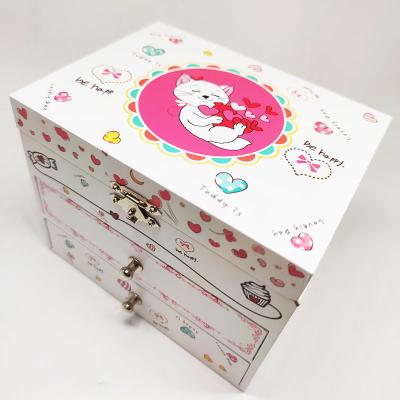 中国 宝石類のギフトのオルゴールの子供の王女を印刷するBallerina Dancing Drawer Box PMS 販売のため