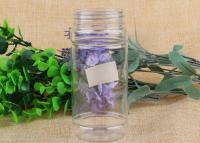 China 62mm Diameter Storage Aluminum Cover Bottle Food Grade Clear Plastic Jars for sale