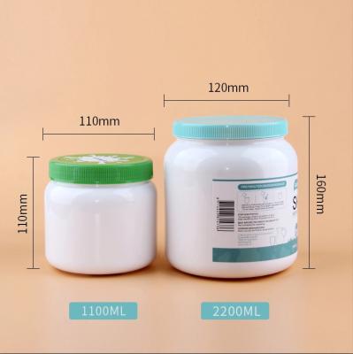 China PE Collar Milk Powder Jar 400g 800g 1kg PET Bottle Plastic Jar Container With Screw Cap for sale