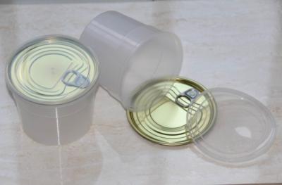 China Non - toxic Food grade pp products PET Plastic Transparent Cap PP Can for sale