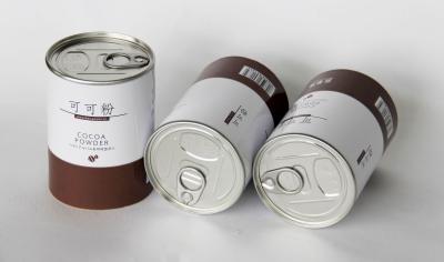 China Latas de papel herméticas que empaquetan con la tapa abierta fácil para el polvo y la comida secada en venta