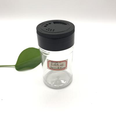 China 200ml Plastic Spice Jars With Shaker Top Lid For Salt And Pepper Packaging for sale