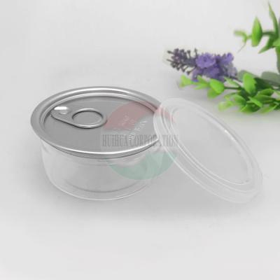 Chine Mini pots en plastique clairs de stockage de catégorie cogne/55ml comestible d'animal familier avec EOE à vendre