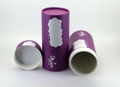 China Elegant Purple Cylindrical Kraft Paper Cans Packaging for Tea / Food / Cosmetics Packaging for sale