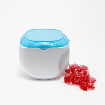 China Square PET Plastic Washing Beads Packaging Storage Jar With PP Cap for sale