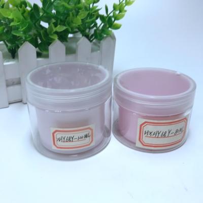 China Elegant Airtight PET PP Cosmetic Jars Double Walled Plastic Jar With Lids for sale