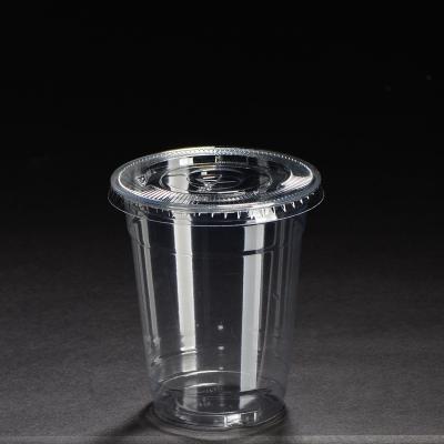 China Boba Tea Milk Tea Biodegradable Clear PLA Transparent Take Out Cold Drinks Cup for sale