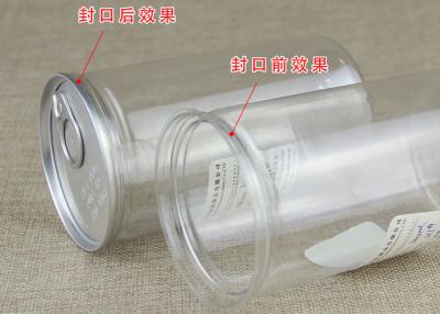 China 360ml Food Grade PET Plastic Cylinder Tube 65 Mm Diameter 23g 120 Mm Height for sale