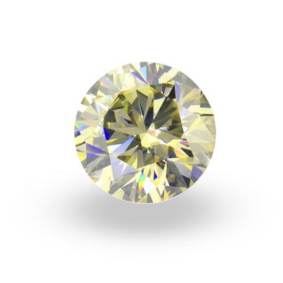 China Baifu jewelry color set or wholesale fire round loose light yellow moissanite stone for ring for sale