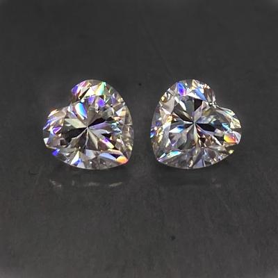 China Fire Baifu Gems 6.5 mm 1.3 carat heart shape DEF moissanite color set or loose diamond for ring and necklace for sale