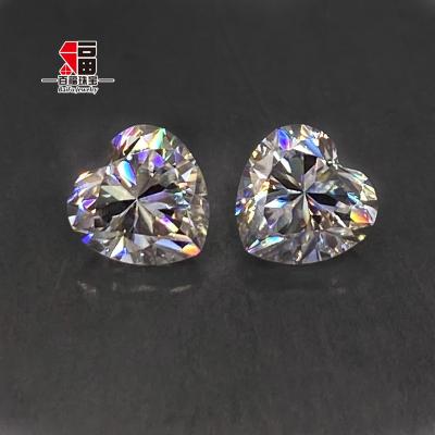 China Color set or fire Baifu gems high quality heart shape moissanite loose stones for sale