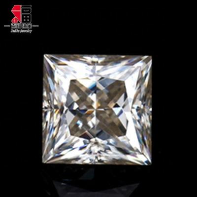 China Fire Baifu gems 6.5mm square 1.2carat princess cut DEF VVS moissanite color set or loose diamond for sale