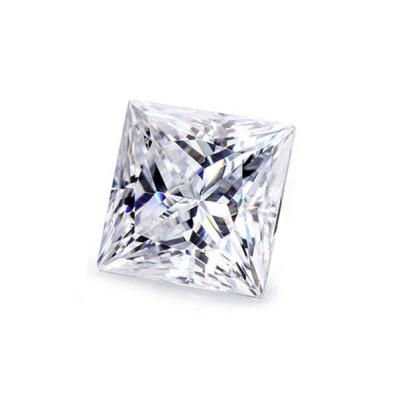 China Baifu gems color play or square princess of fire cut loose moissanite stone for sale