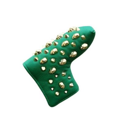 China Magic Closure Magnet Or PU Leather Case Golf Clubs Cover With Magnetic Closure Metal Logo Golf Headcover for sale