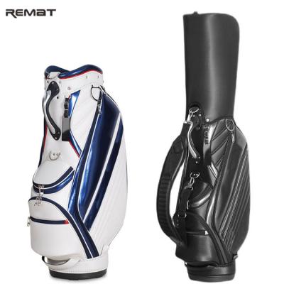 China OEM Synthetic PU Leather Standard Golf Staff Bag Waterproof Golf Bag for sale