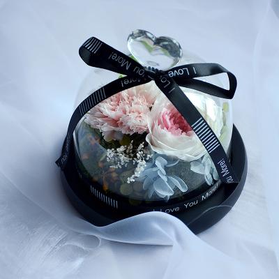 China Manufacturer Supply Florist Supplies Modern Wholesale Birthday Gift Set Rose Eternal Preserved Flower In Glass for sale