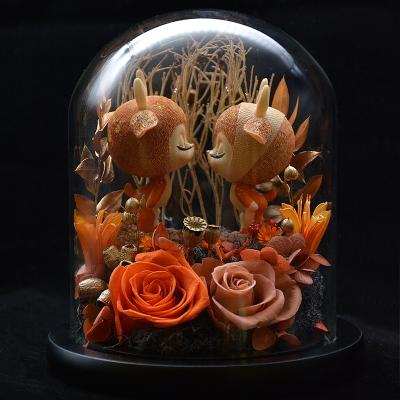 China High Quality Unique Manufacturer Supply Preserved Flowers Modern Design Natural Flower Gift Ideas To Glass And Plants for sale