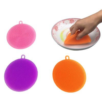 Chine Cuisine Pad de nettoyage de vaisselle multifonctionnel éponge brosse en silicone pour laver la vaisselle à vendre