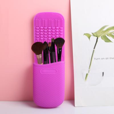 Chine Reutilisable maquillage brosse nettoyeur Les femmes portent un organisateur cosmétique pliable en silicone à vendre