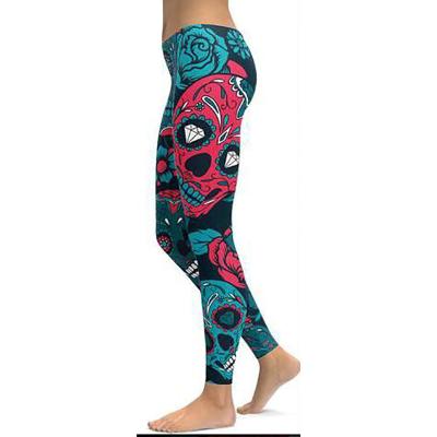 China Guangdong breathable wholesale 2021 women's new polyester seamless yoga pants print fitness lady yoga pants for sale