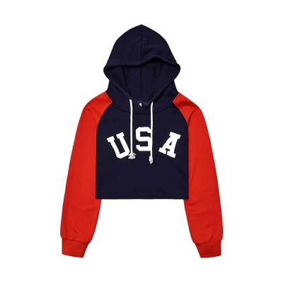 China 2021 New Trend Women's Hoodies Sweatshirts Sublimation Hoodie Wholesale Simple Crop Anti-wrinkle Long Sleeve Simple Crop Top for sale