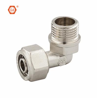 China Apply to AL-Plastic Composite Pipe GA brand high quality brass male elbow brass fittings for pex pipe for sale