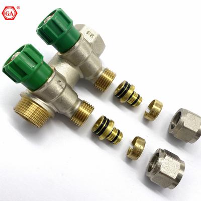 China Apply to AL-Plastic Composite Pipe GA brand factory wholesale brass valve manifold for water supply for sale