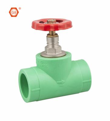 China General GA brand white green grey color 20-63mm PPR gate valve ball valve with all size range for sale