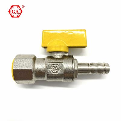 China Apply to AL-Plastic Composite Pipe GA406  Factory Female Hose Gas Valves Brass Copper  Plumbing Fittings  For  Gas Hot Sale Ball Valves for sale