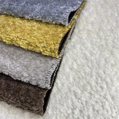 China Breathable Wholesale Polyester Heavy Plush Boucle Soft Sherpa Velvet Fleece Fabric For Sofa for sale