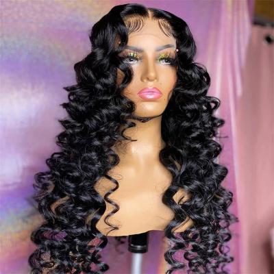 China Loose Wave HD Transparent Lace Front Wig Supplier,Glossy Deep Wave Brazilian Hair Lace Wig,Free Sample Full Lace Wig Vendor for sale