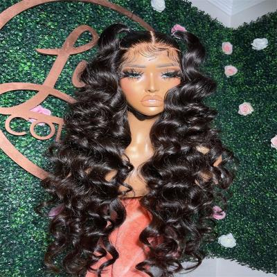 China Loose Wave Obvious Cuticle Aligned Hair Wig Vendor,Deep Wave Raw Virgin Hair Lace Wig For Women,Pre Pluck Lace Wig With Baby Hair for sale