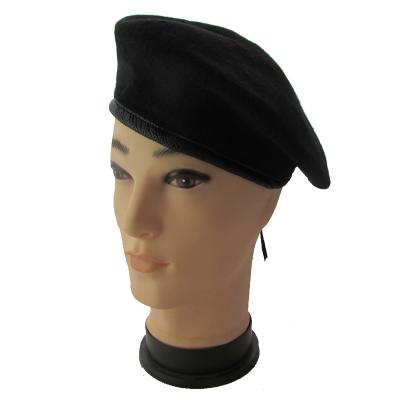 China Customized Character Factory Price Beret Durable Military Black for sale