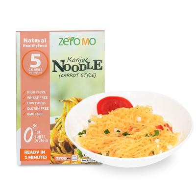 China Low calorie keto noodle food healthy konjac free shirataki carrot konjac noodles wholesale gluten free for sale