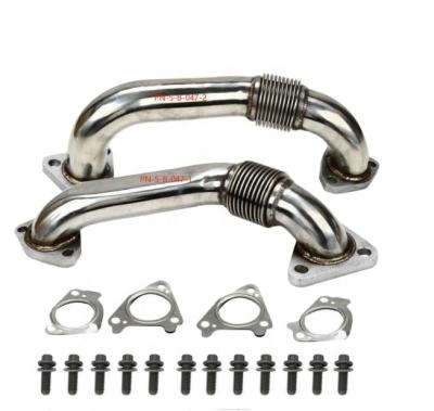 China Automotive Exhaust UP PIPE KIT REPLACEMENT DRIVER AND PASSENGER DIRECT SIDES 6.6L DURAMAX INCLUDES HARDWARE AND FITTINGS for sale