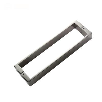 China Manufacturer contemporary square type pivot door glass chin glass door china stainless steel handle for sale