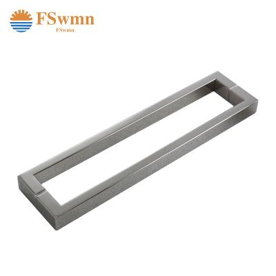 China New Style Contemporary Tempered Glass Door Stainle Stainless Steel Shower Handle For Bathroom Holes Adjustable Glass Door Handle for sale