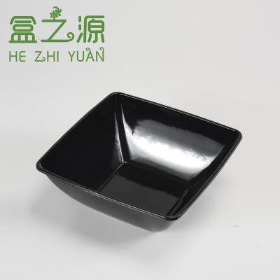 China Black Reusable American Style Deep Dish Salad Bowl Tableware For Household Use Supermarket Retail for sale