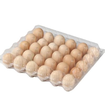 China Transparent Tray Disposable PET Egg Packing Grid 30 Holes Leak Proof Supermarket Plastic Blister Package Boxes for sale