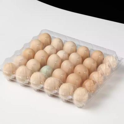 China Recyclable Supply Supermarket Egg Rack Packaging With Label Reusable Transparent Blister Boxes for sale