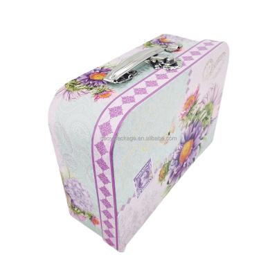 China Customized Recyclable Environment Cardboard Gift Box Handmade Gift Packing Storage Box Paper Suitcase Box for sale